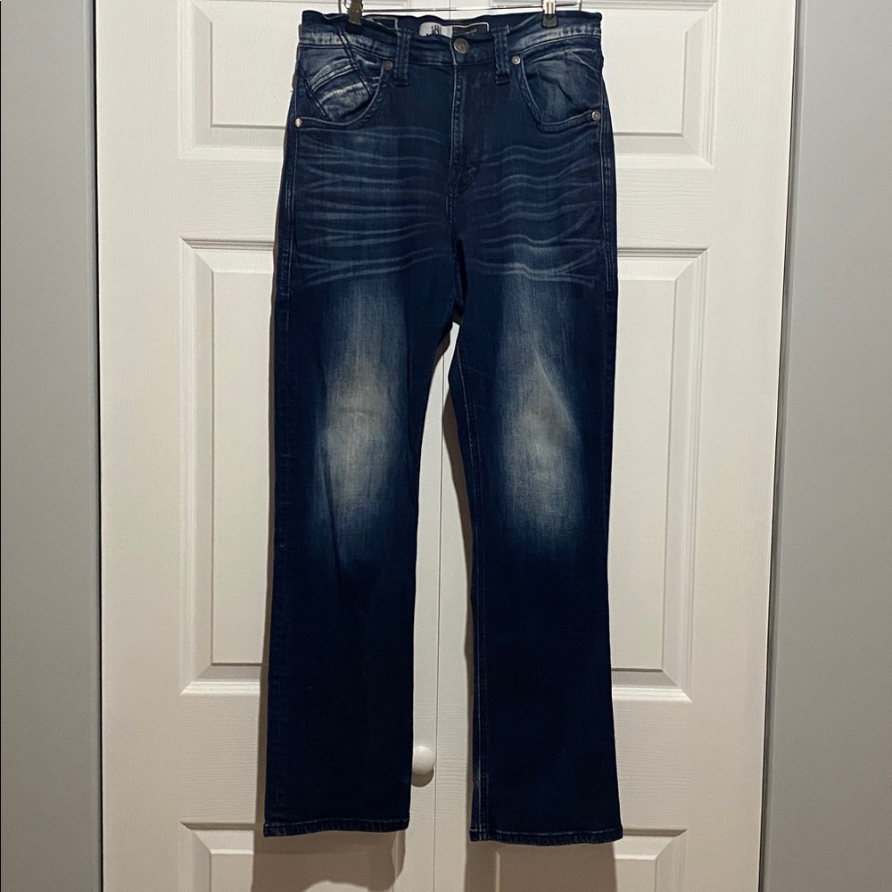 Rock & Republic Mens Dark Blue Straight Jeans size 32/32